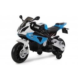 Moto électrique bleue BMW S1000RR