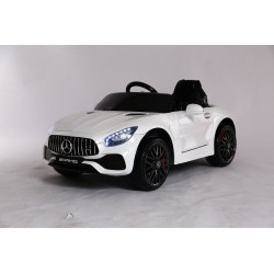 Voiture électrique pour enfant MERCEDES BENZ AMG GT Coupé - Blanc - 12V - SD Card - Ouverture des portes papillon