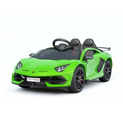 Véhicule électrique vert LAMBORGHINI AVENTADOR SVJ