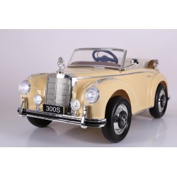 Voiture électrique pour enfant MERCEDES BENZ 300S beige - 12V - USB - SC Card - FM - Roues EVA
