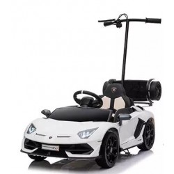 Véhicule électrique LAMBORGHINI SVJ Blanc avec plateforme amovible
